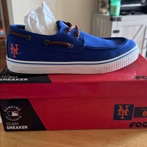 New York Mets Blue Canvas Sneakers size Men’s 8 brand new